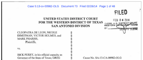 Texas Court Ruling