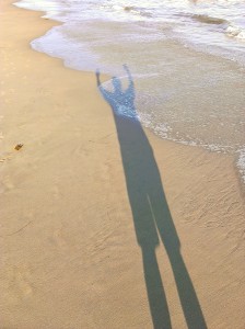 shadow selfie carbon beach